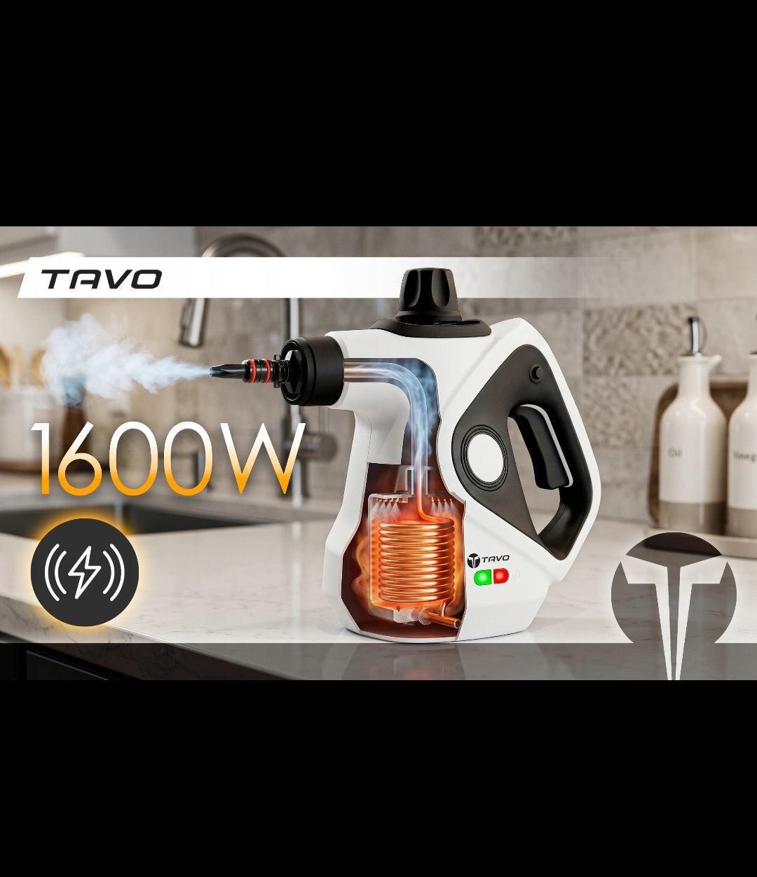 Myjka Parowa Mop Czyścik Parowy 5 Bar 1600W Do Tapicerki Okien Domu Podłóg